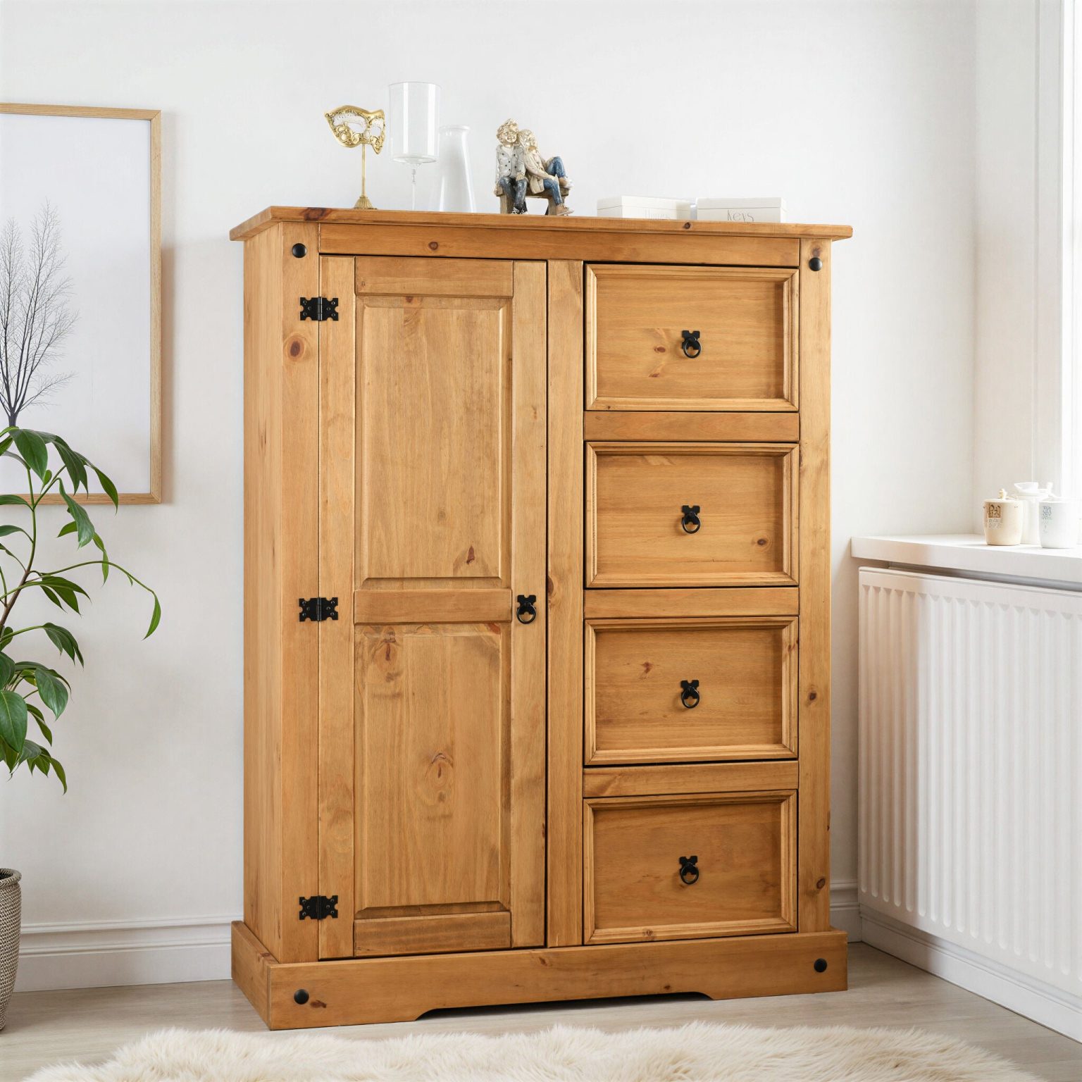 corona 1 door 4 drawer robe
