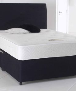 Faux Leather Divan Set with 10 inch memory foam mattress