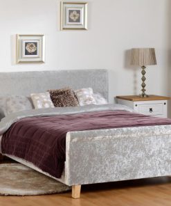 Seconique Shelby Grey Crushed Velvet bed Frame