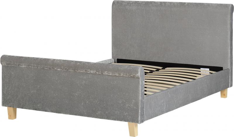Seconique Shelby Grey Crushed Velvet bed Frame - Image 2