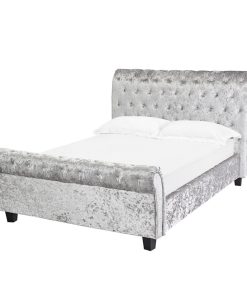 Isabella Sleigh Bed Silver