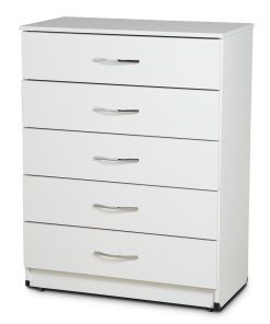 Fully assembled chest  of 5 drawers