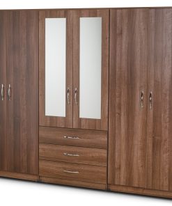 6 door gents wardrobe fully assembled with mirrors