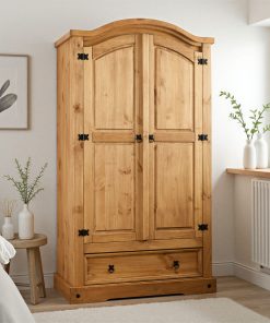 corona 2 door 1 drawer robe
