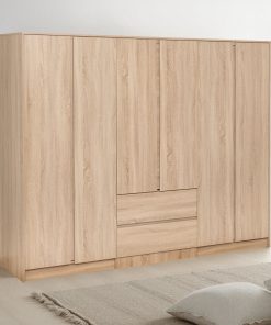 malvern 6 door 2 drawer robe