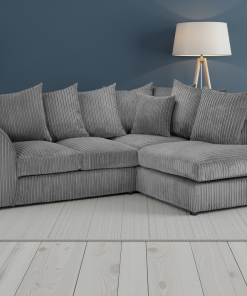 Harley Jumbo Sofa Grey Right Hand Facing Corner