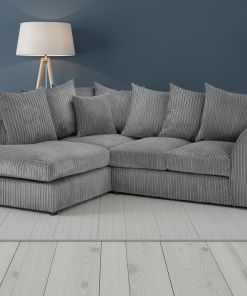Harley Jumbo Sofa Grey Left Hand Facing Corner
