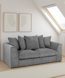 Harley Jumbo Sofa Grey 3 Seater