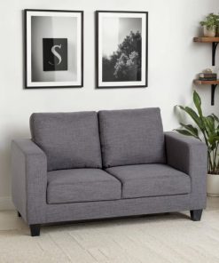 Tempo 2 seater sofa grey fabric