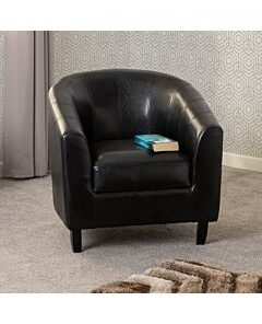 Tempo chair black faux leather