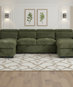 Alaya Sofabed Green U Shape Corner
