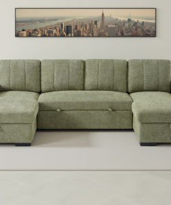 Como Sofabed Green U Shape Corner