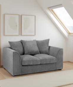 Harley Jumbo Sofa Grey 2 Seater